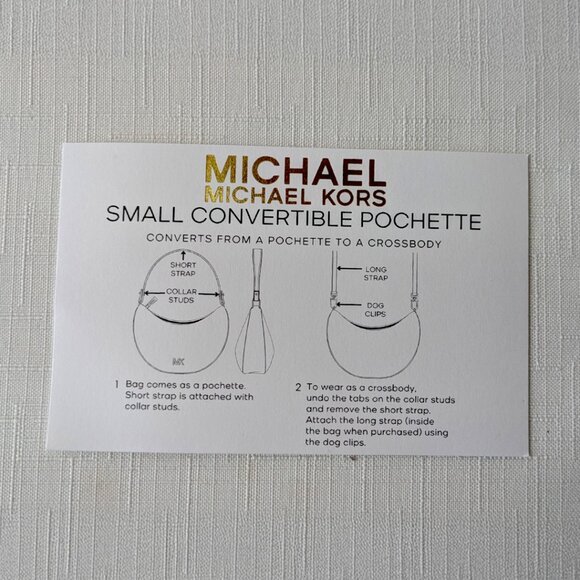 Michael Kors Kyla Small Signature Logo Convertible Pouchette in Mulberry NWT - Picture 6 of 11